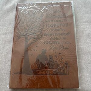 Brown Engraved Journal for Daughter